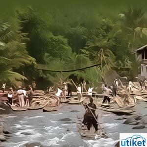 Rafting Bambu di Sungai Amandi